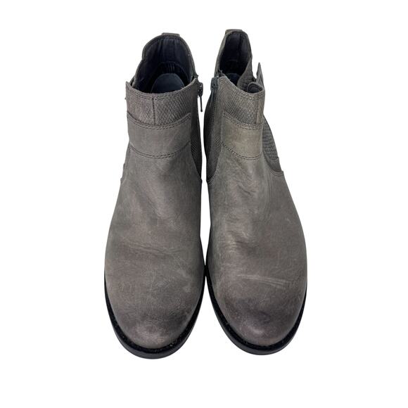 Abeo Yana BIO System Ankle Boots Womens 10N Gray Upper Leather Side Zip‎ AY0256 - Picture 5 of 10